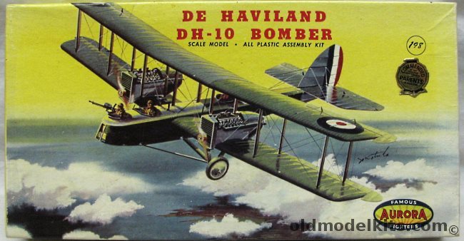 Aurora 1/48 De Haviland DH-10 Bomber - 'Parents Magazine' Seal Issue, 125-198 plastic model kit